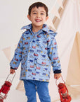 Cars and Trucks Raincoat Blue