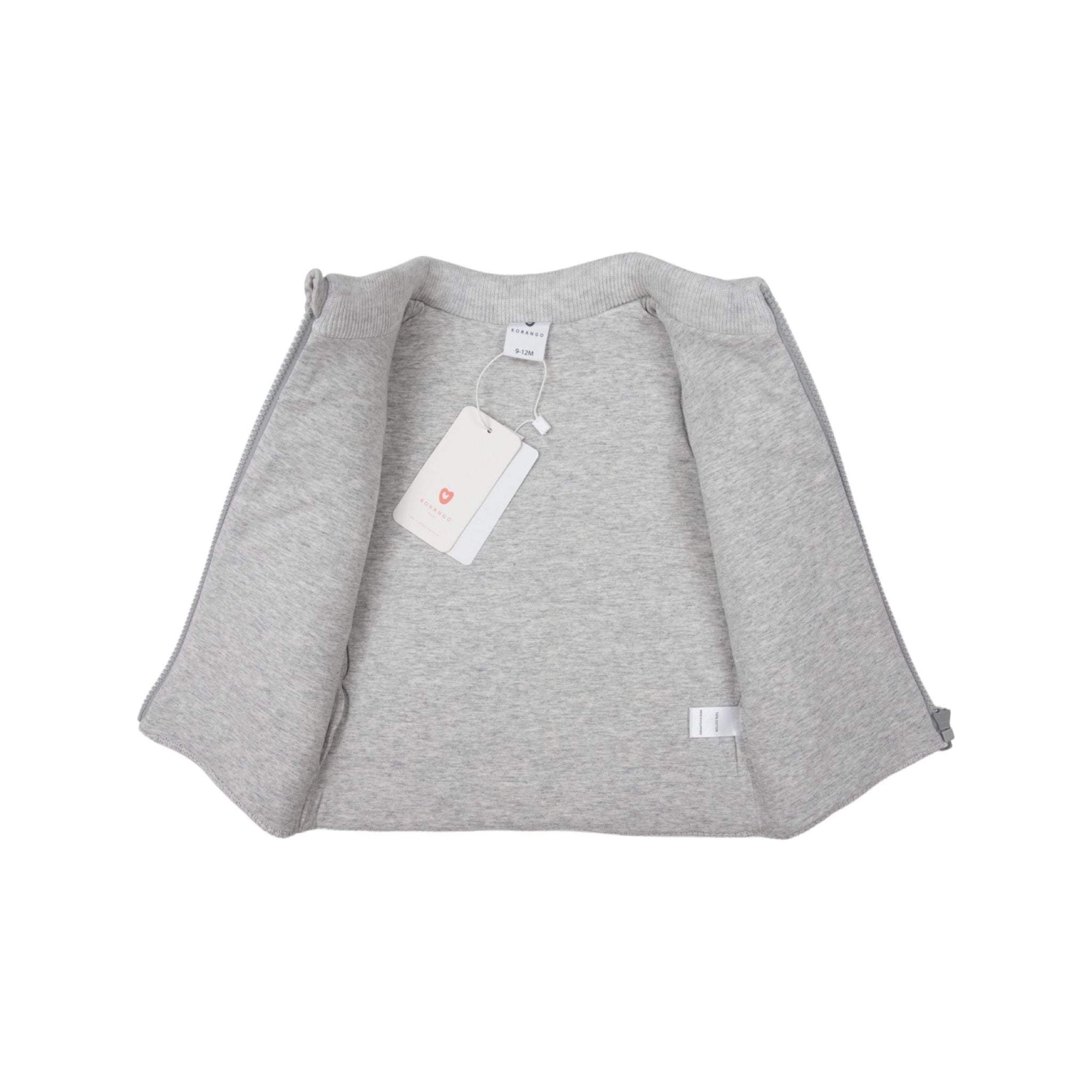 Lined Knit Vest Grey Marle
