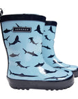 Shark Print Gumboot Blue
