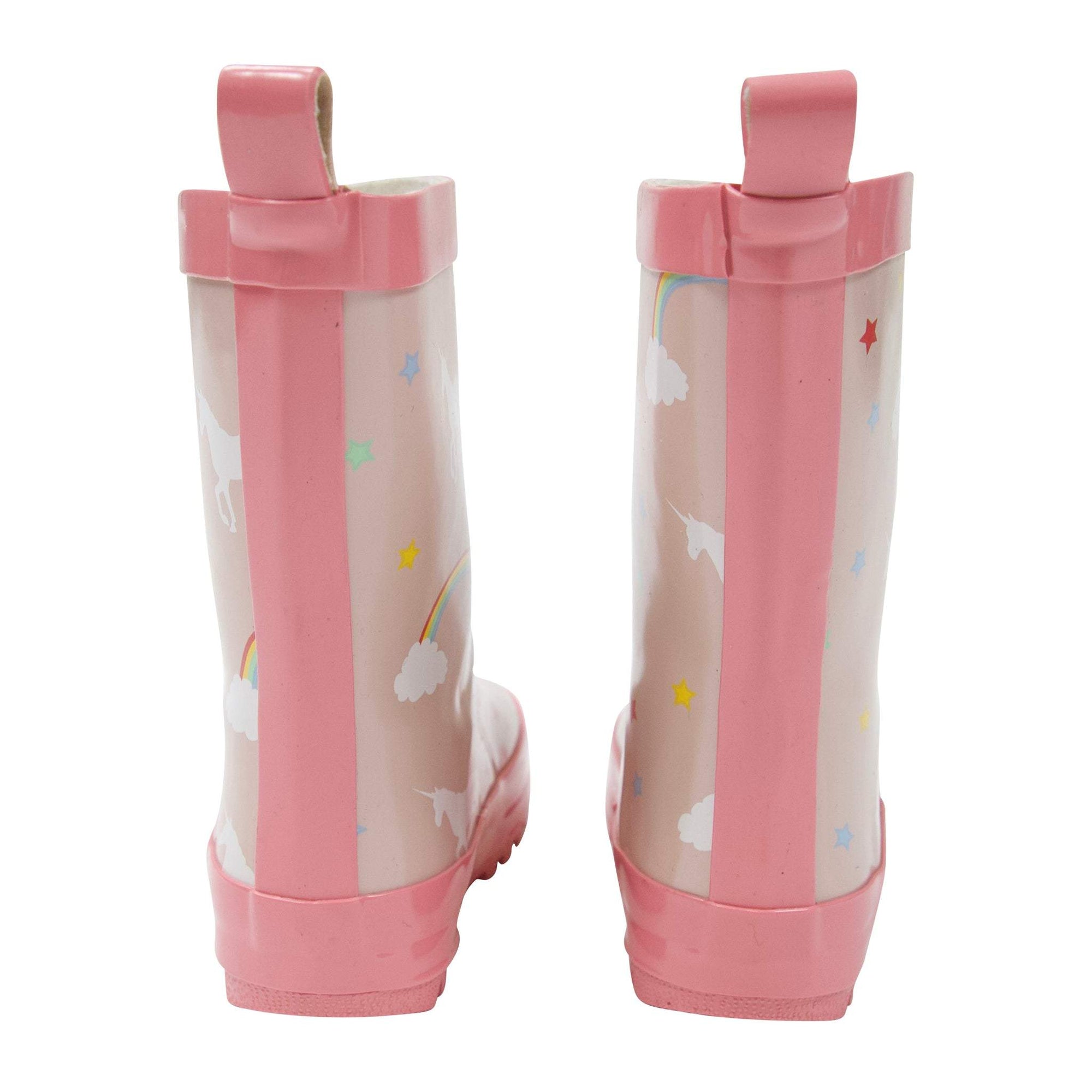 Unicorn & Rainbows Gumboot Dusty Pink