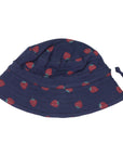 Strawberry Print Sun Hat Navy