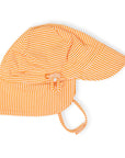 Cotton Legionnaires Sun Hat Orange Stripe