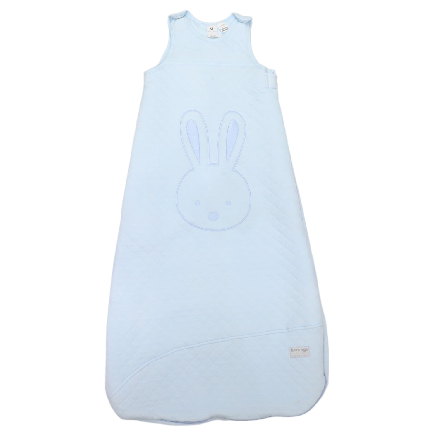 Lined Sleeping Bag with Bunny Applique Blue