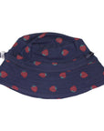 Strawberry Print Sun Hat Navy