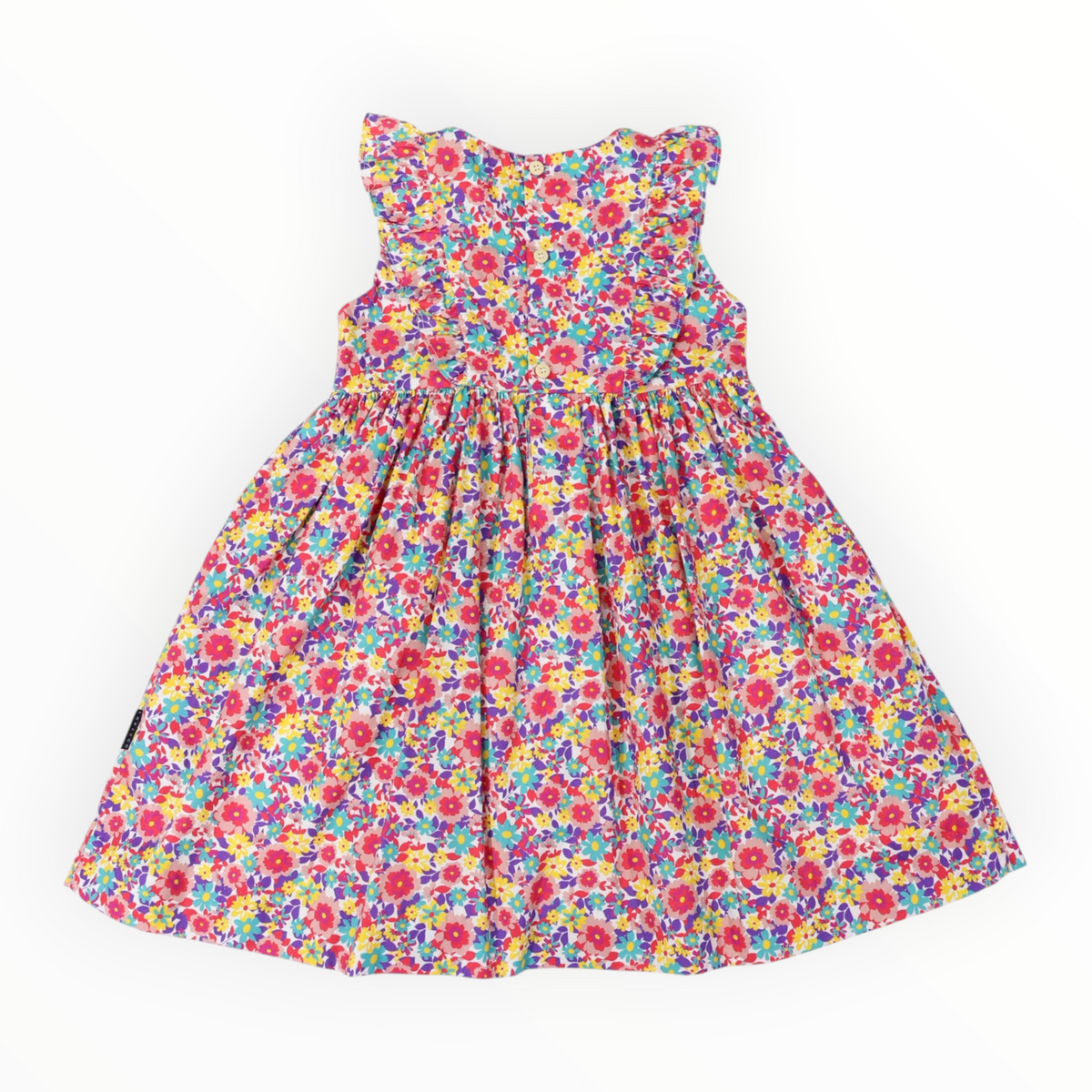 Bold Smocked Floral Dress Pink