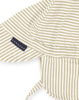 Cotton Legionnaires Sun Hat Olive Stripe