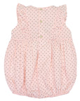 Smocked Poplin  Spot Sunsuit Pink