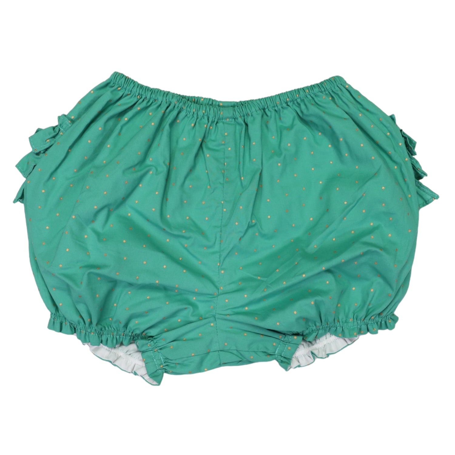 Gold Spot Frill Shorts Green