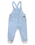 Denim Knit Overalls Light Denim