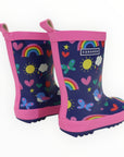 Spring Rainbow Gumboot Navy