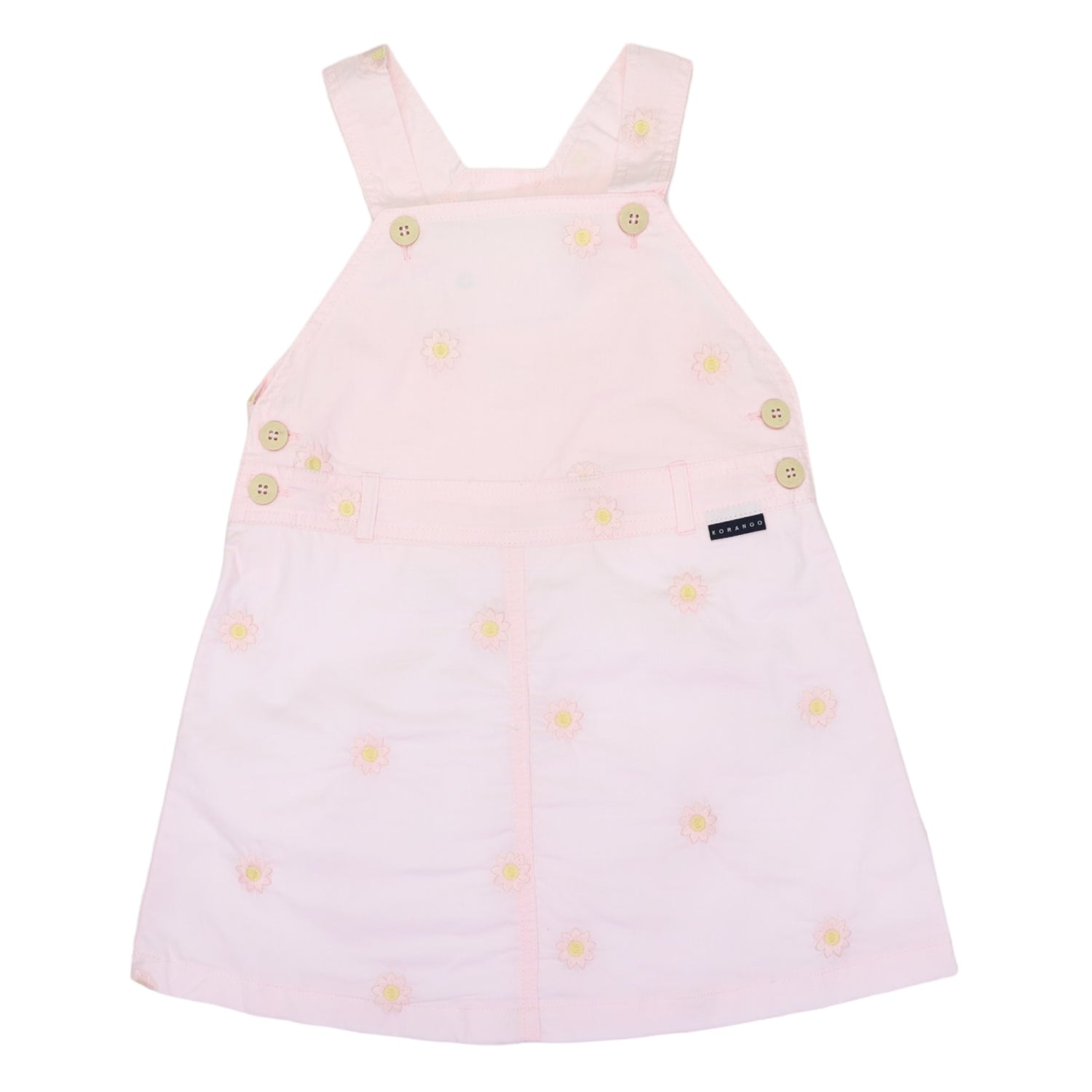 Flower Embroidered Pinafore Light Pink