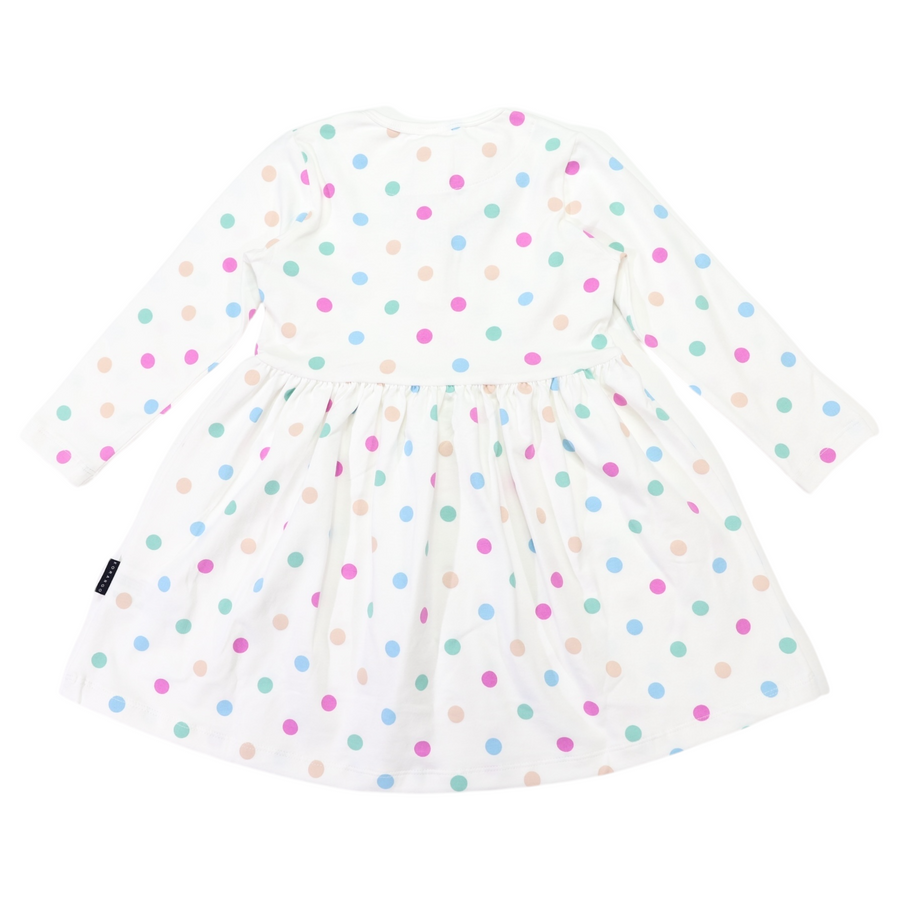 Polkadot Cotton Dress Cream