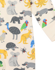 Australian Animal Zip Onesie Beige