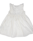 Springtime Frill Woven Dress White