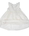 Springtime Frill Woven Dress White