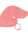 Cotton Legionnaires Sun Hat Red Stripe