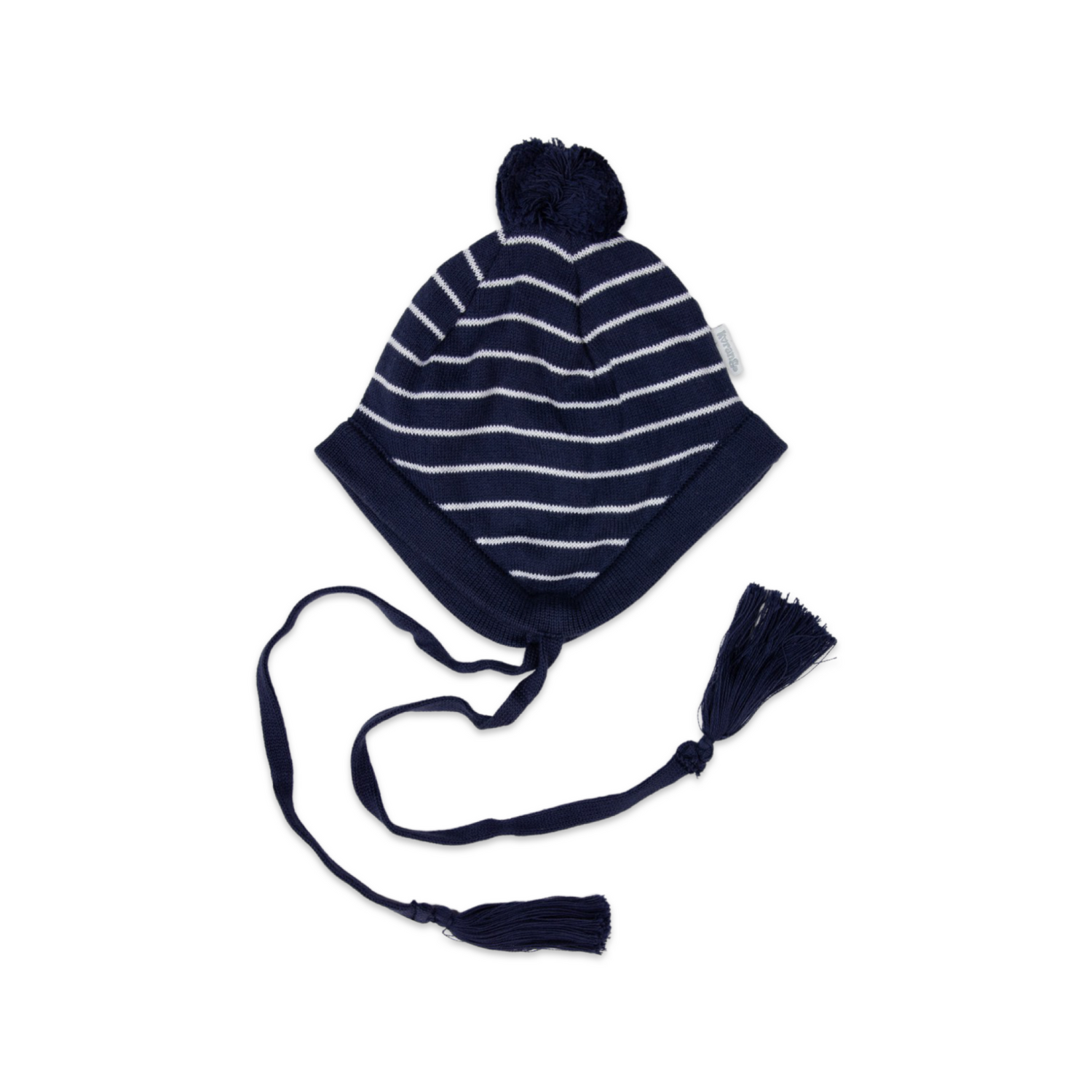 Lined Knit Beanie Navy Stripe