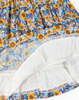 Bold Smocked Floral Dress Blue