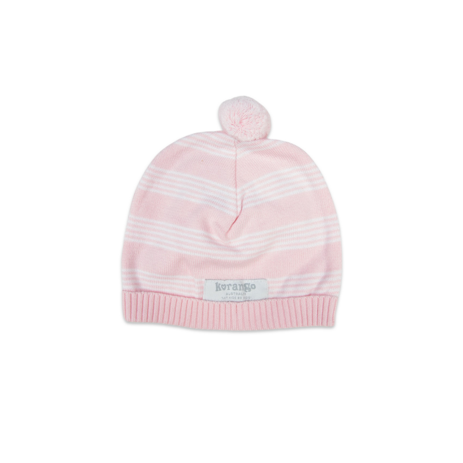 Knit Beanie Thin Stripe Pink
