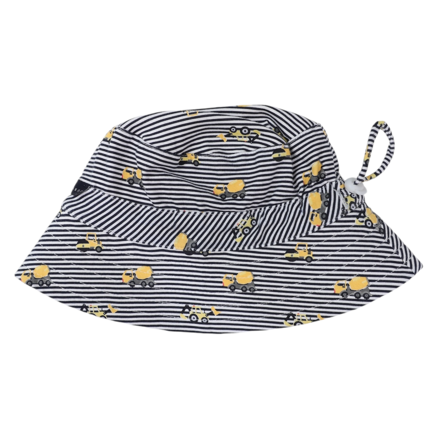 Trucks and Diggers Cotton Sun Hat Navy