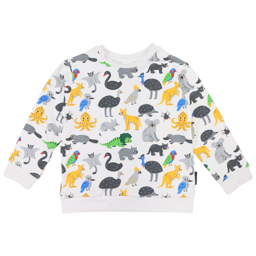 Australian Animals Pyjamas Grey