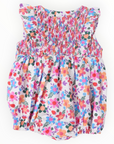 Smocked Bold Floral Sunsuit