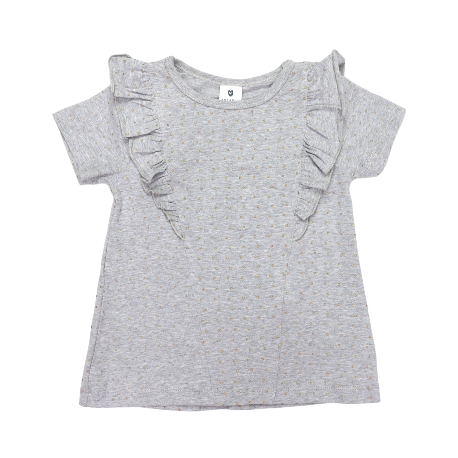 Spot of Gold Frill Top Grey