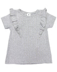 Spot of Gold Frill Top Grey