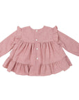 Soft Woven Frill Blouse Pink