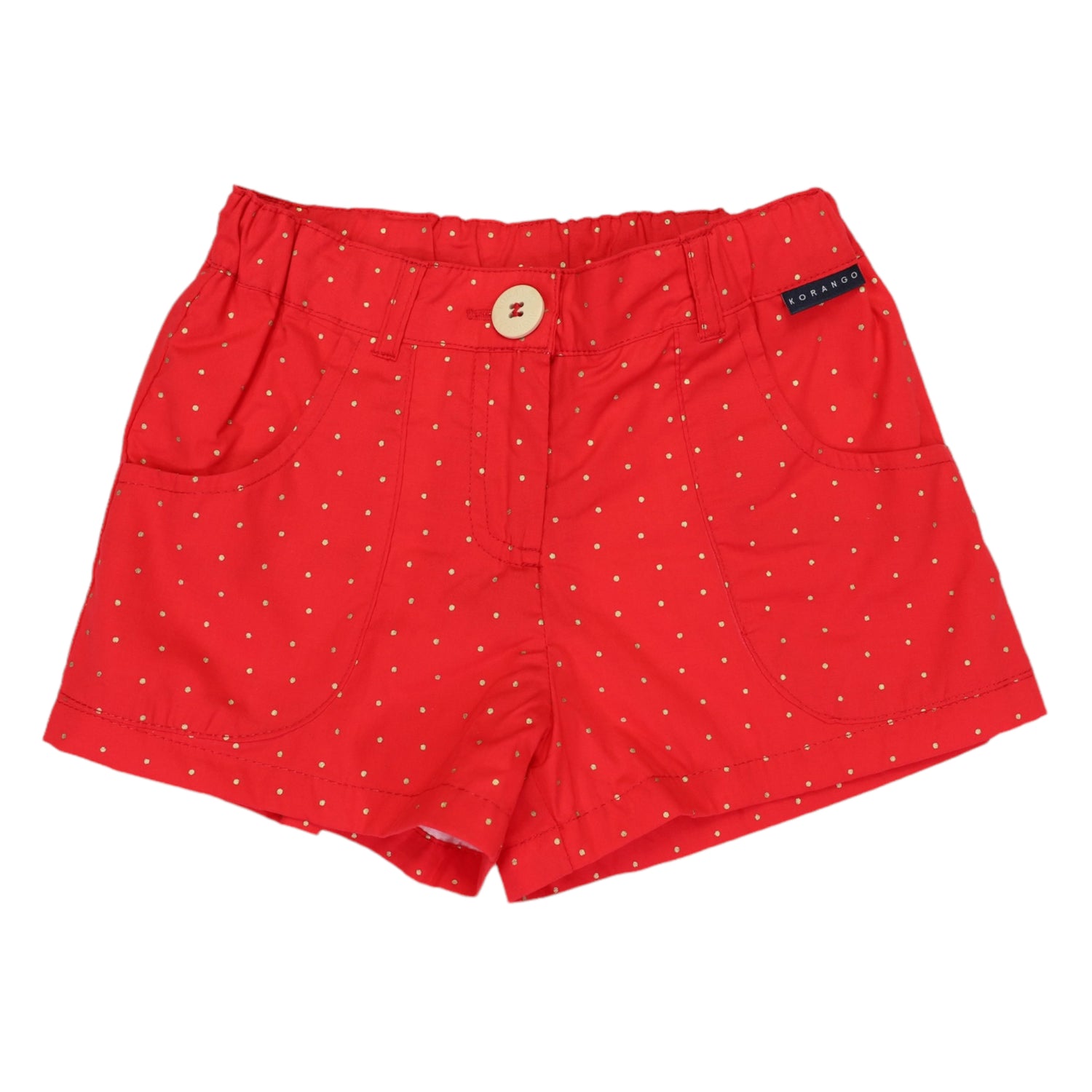 Gold Spot Cotton Poplin Short Red