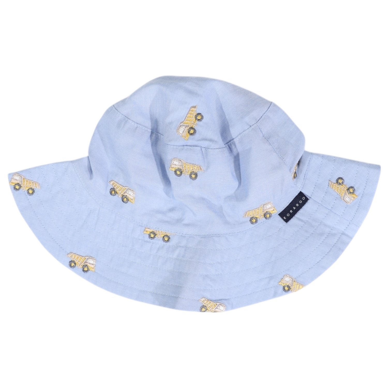 Embroidered Truck Chambray Sun Hat Light