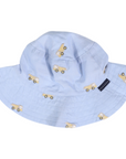 Embroidered Truck Chambray Sun Hat Light