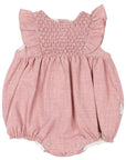 Smocked Pink Sunsuit