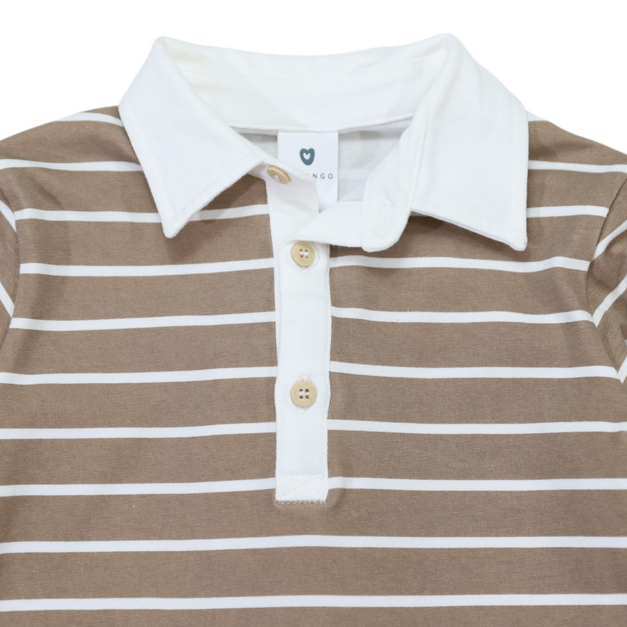 Striped Rugby Top Chestnut