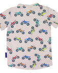 Motor Bike Print Henley Tee Tapioca