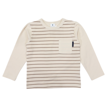 Pocket Tee Chestnut Stripe