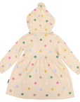 Polkadot Knit Dress Beige