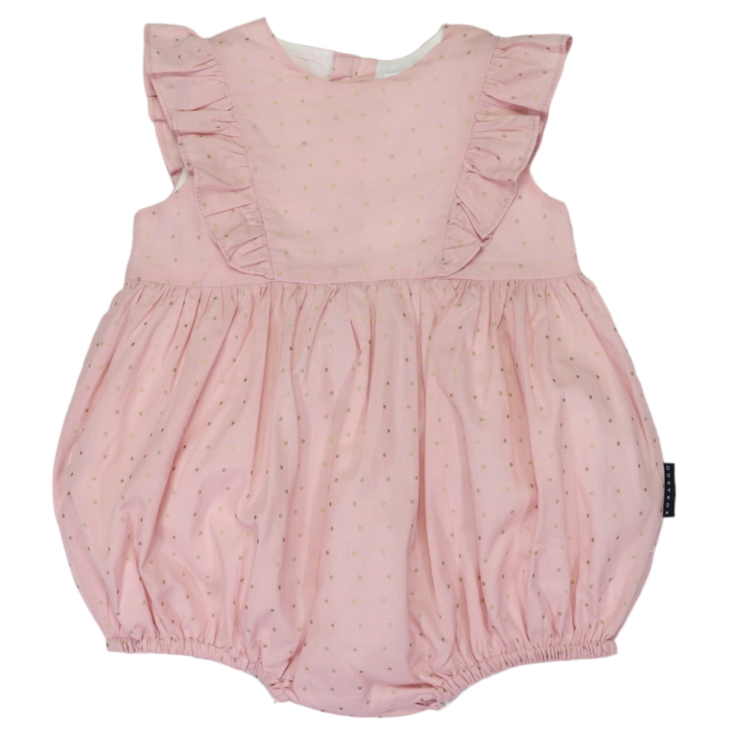 Gold Spot Frill Sunsuit Pink