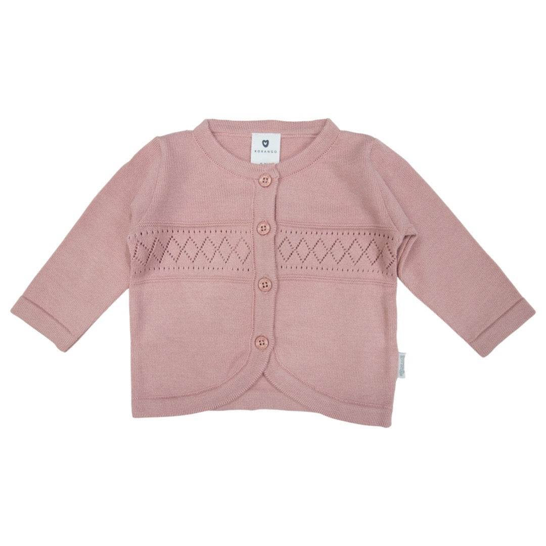 Detailed Knit Cardigan Pink