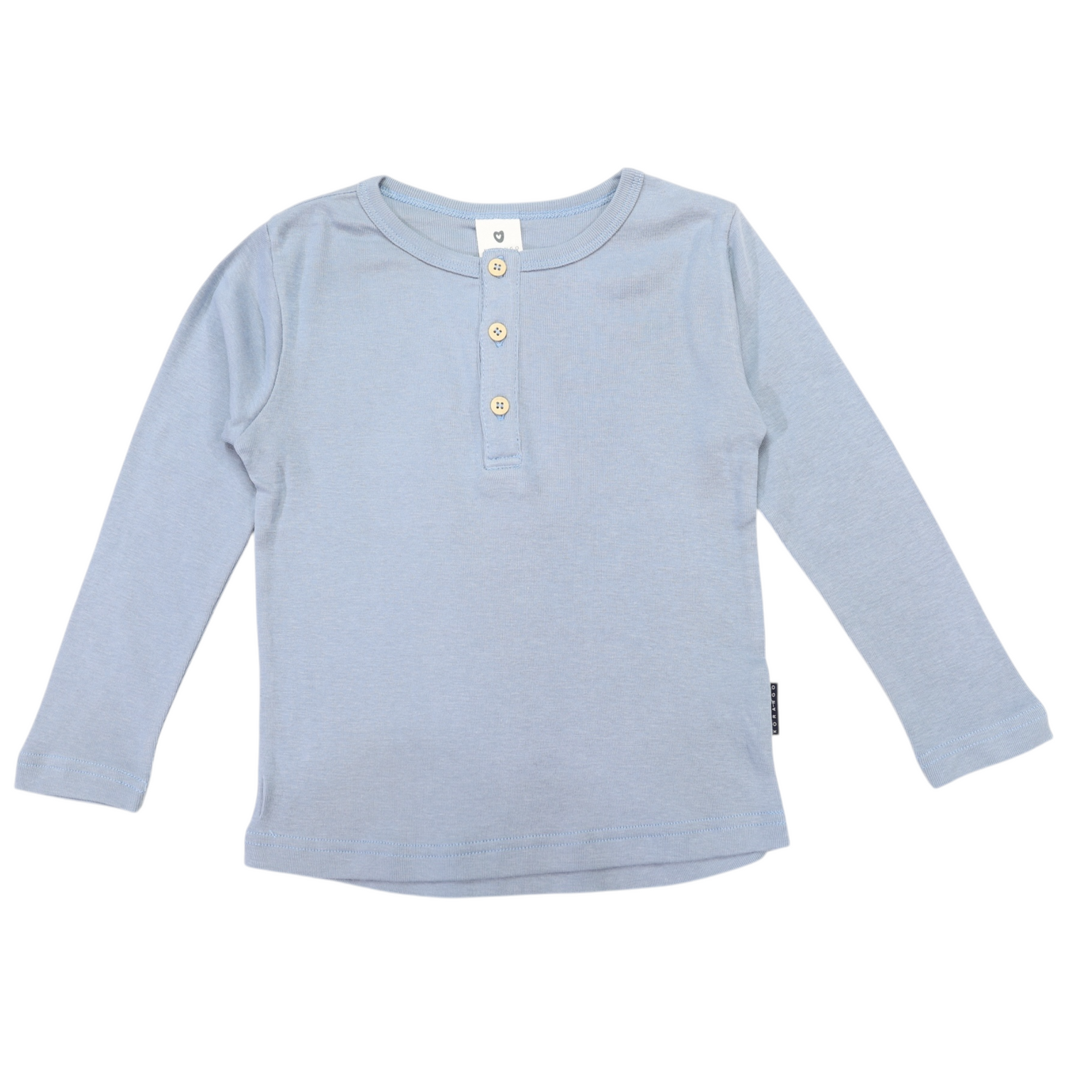 Cotton Modal Henley Top Blue