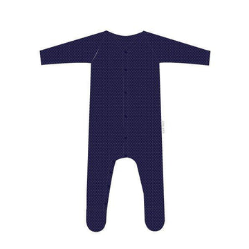 Organic Pointelle Romper Navy