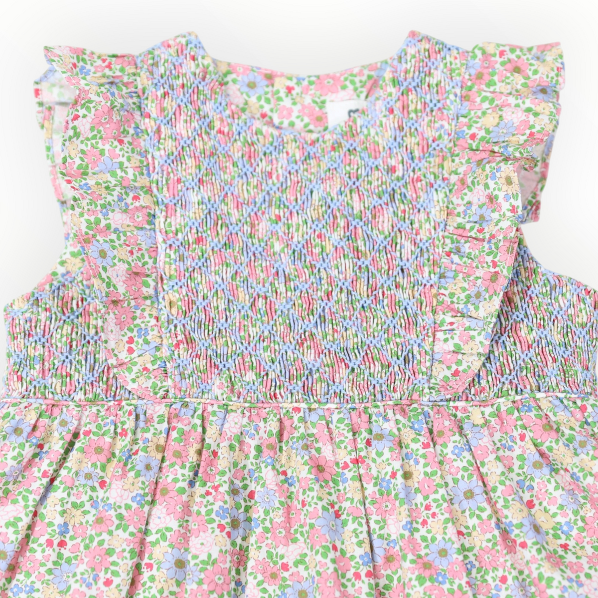 Smocked Floral Dress