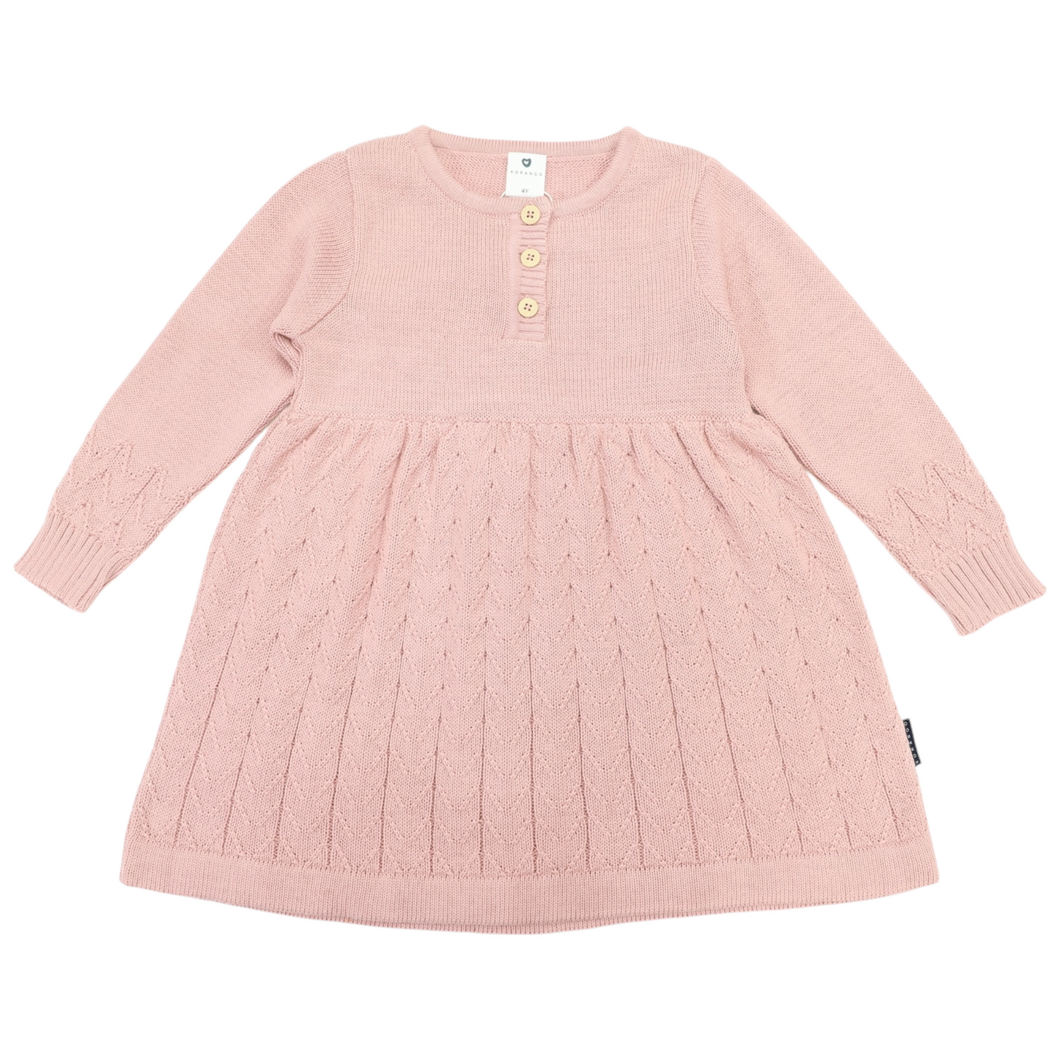 Textured Knit Dress Dusty Pink