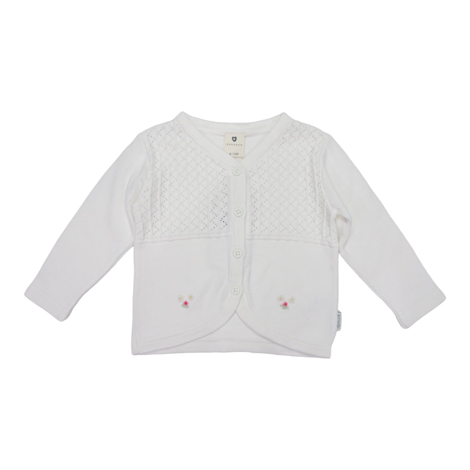 Rosettes Cardigan White