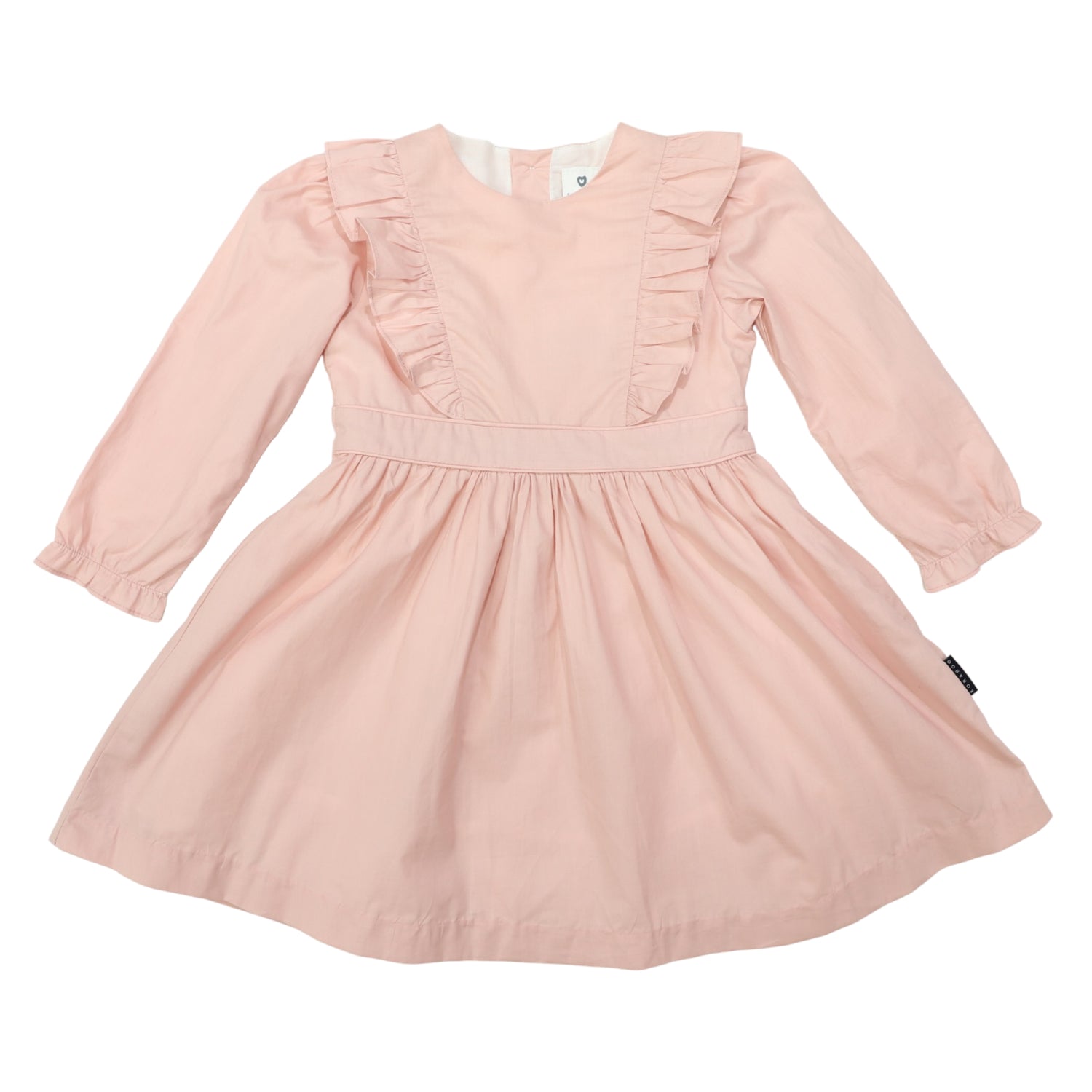 Front Frill Cotton dress Dusty Pink