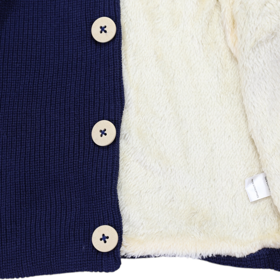 Lined Knit Jacket Navy