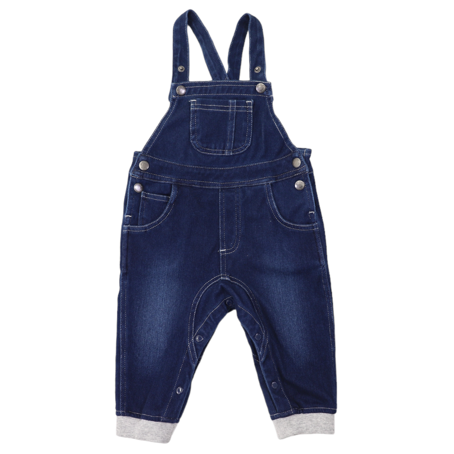 Stretch Denim Overall Pigment Wash