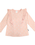 Frill Unicorn Top Dusty Pink
