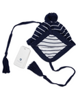 Lined Knit Beanie Navy Stripe