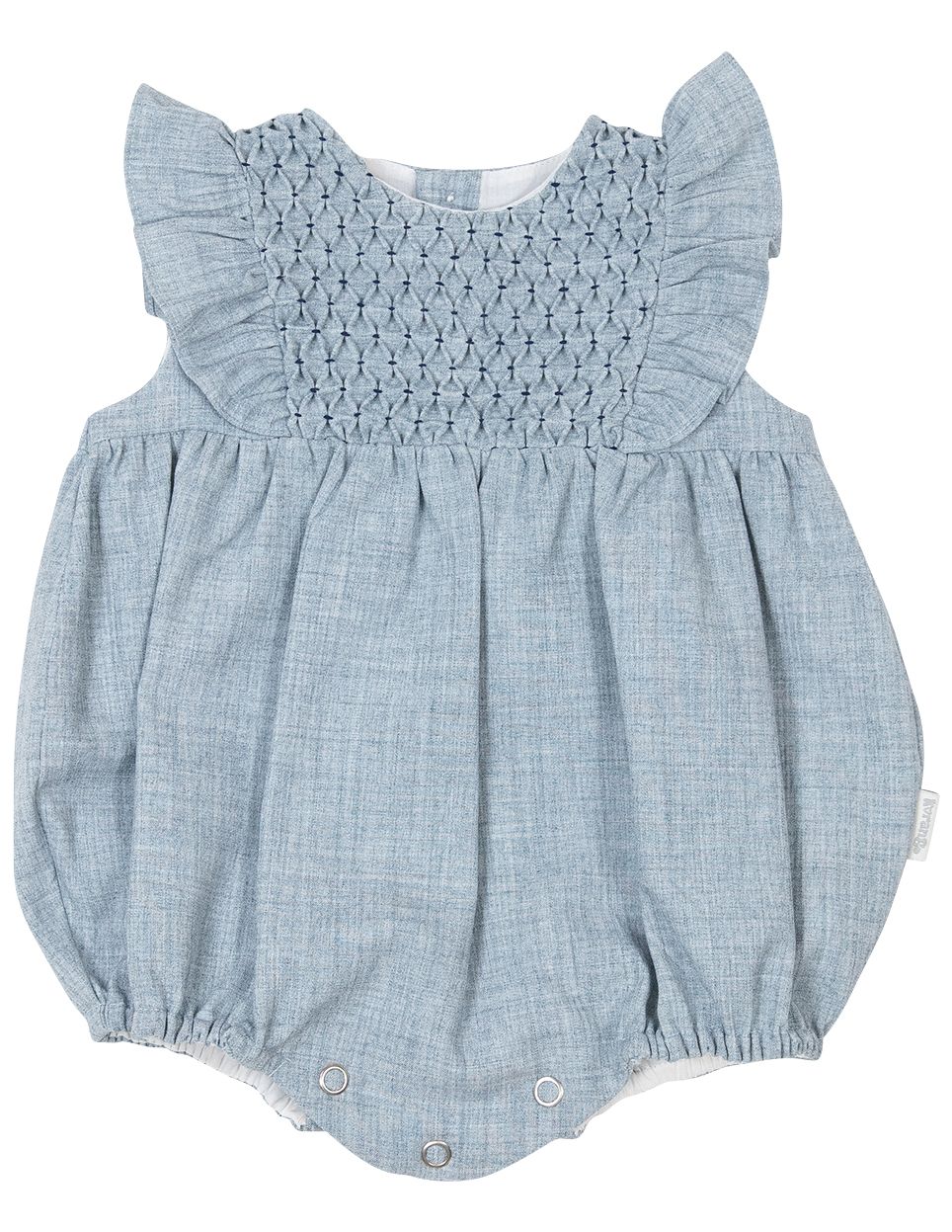 Smocked Blue Sunsuit